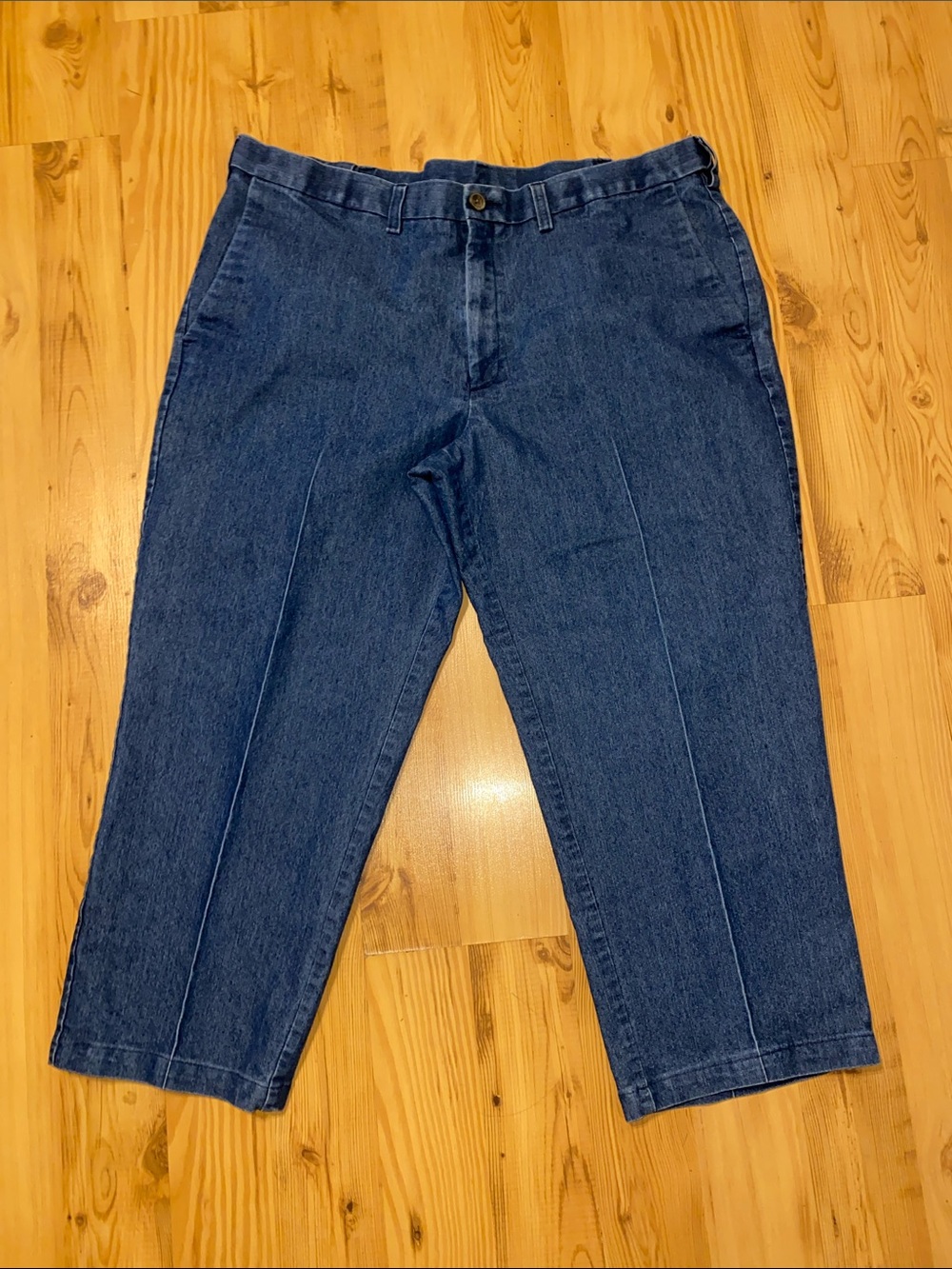 Haggar Women's Cropped Jeans in Dark Blue Denim
